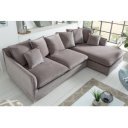 HEAVEN modern sarokkanapé - 255cm - taupe bársony