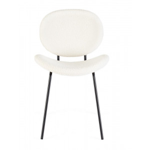 MADDIE modern boucle szék - fehér BIZZOTTO