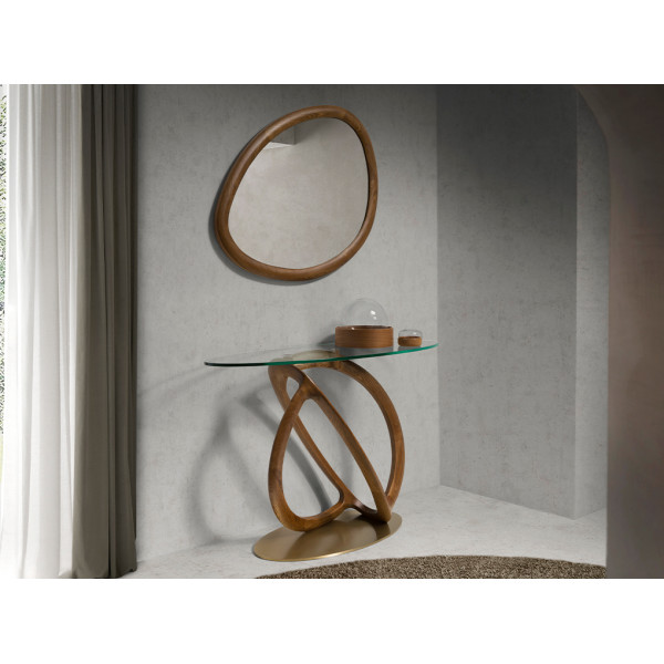BENAVENTE prémium konzolasztal - dió - 125cm