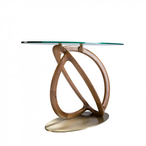 BENAVENTE prémium konzolasztal - dió - 125cm