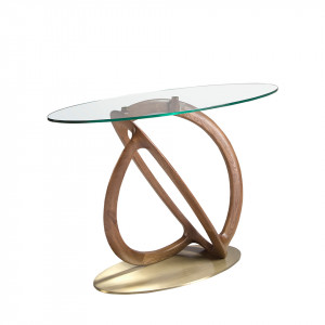 BENAVENTE prémium konzolasztal - dió - 125cm