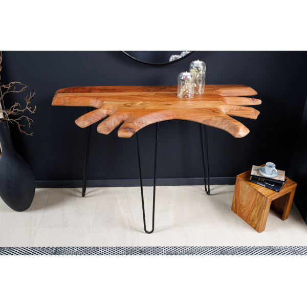 WILD modern akác konzolasztal - 104cm