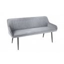 TURIN modern bársony ülőpad - 160cm - szürke