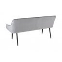 TURIN modern bársony ülőpad - 160cm - szürke