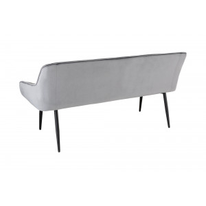 TURIN modern bársony ülőpad - 160cm - szürke