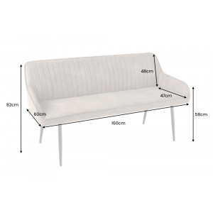 TURIN modern ülőpad - 160cm - taupe