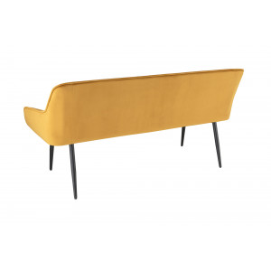 TURIN modern bársony ülőpad - 160cm - okker