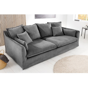 HEAVEN modern 3 személyes kanapé - szürke - 205cm INVICTA