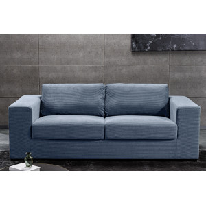 LOUNGER design kordbársony kanapé - 220cm - kék INVICTA