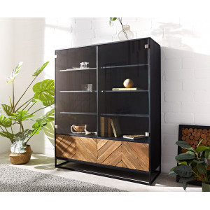 ROBINSON prémium mangófa vitrin - 150cm bútor