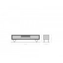STONEGRACE prémium akác TV-szekrény - 175/240cm - natúr