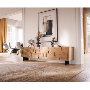 PUZZLE prémium akác TV-szekrény - 220cm bútor