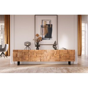 PUZZLE prémium akác TV-szekrény - 220cm bútor