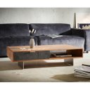 MARLOWE prémium akác dohányzóasztal - 80/115cm
