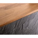 MARLOWE prémium akác dohányzóasztal - 80/115cm
