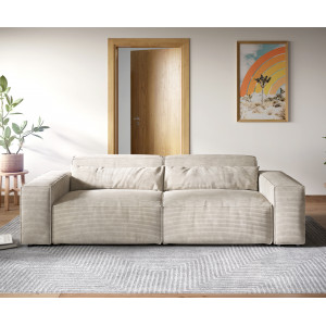 SIRPIO modern kordbársony kanapé - beige - 266cm