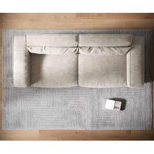 SIRPIO modern kordbársony kanapé - beige - 266cm