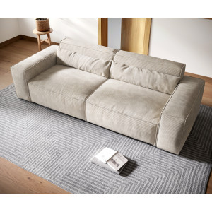 SIRPIO modern kordbársony kanapé - beige - 266cm