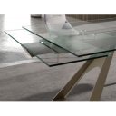 GALERA modern bővíthető üveg étkezőasztal - 160-240cm