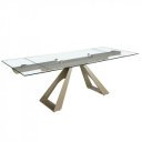 GALERA modern bővíthető üveg étkezőasztal - 160-240cm