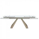 GALERA modern bővíthető üveg étkezőasztal - 160-240cm