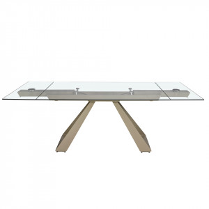 GALERA modern bővíthető üveg étkezőasztal - 160-240cm