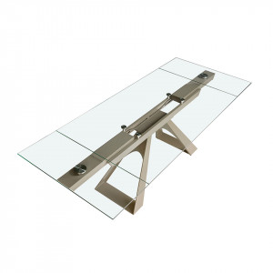GALERA modern bővíthető üveg étkezőasztal - 160-240cm