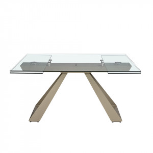 GALERA modern bővíthető üveg étkezőasztal - 160-240cm