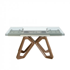 MORELLA design bővíthető üveg étkezőasztal - 160-240cm