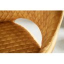 PARIS modern bársony forgószék - okker