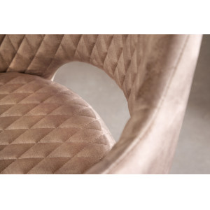 PARIS modern bársony forgószék - beige
