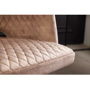 PARIS modern bársony forgószék - beige