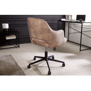 PARIS modern bársony forgószék - beige
