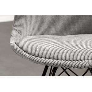 SCANDINAVIA design kordbársony szék - szürke