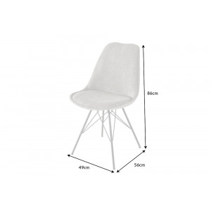 SCANDINAVIA design kordbársony szék - szürke