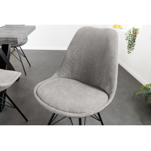 SCANDINAVIA design kordbársony szék - szürke INVICTA