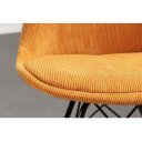 SCANDINAVIA design kordbársony szék - sárga