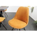SCANDINAVIA design kordbársony szék - sárga