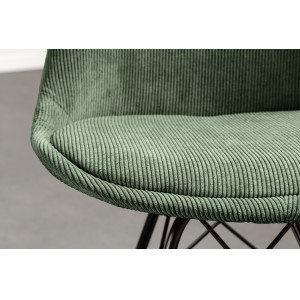 SCANDINAVIA design kordbársony szék - zöld