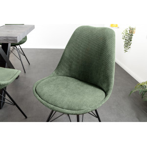 SCANDINAVIA design kordbársony szék - zöld INVICTA