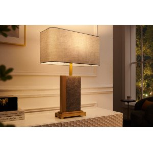 ELEGANCIA design asztali lámpa - szürke márvány INVICTA