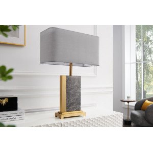 ELEGANCIA design asztali lámpa - szürke márvány INVICTA