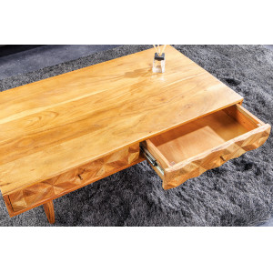 MATERA modern akác dohányzóasztal - 100cm