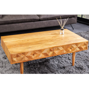 MATERA modern akác dohányzóasztal - 100cm INVICTA