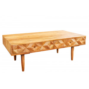 MATERA modern akác dohányzóasztal - 100cm
