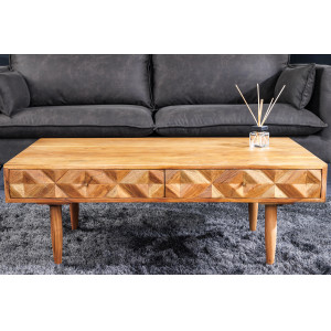 MATERA modern akác dohányzóasztal - 100cm