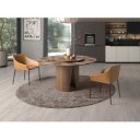 SOTILLO prémium kerek étkezőasztal - dió - 150cm