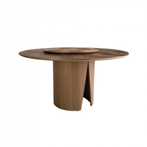 SOTILLO prémium kerek étkezőasztal - dió - 150cm