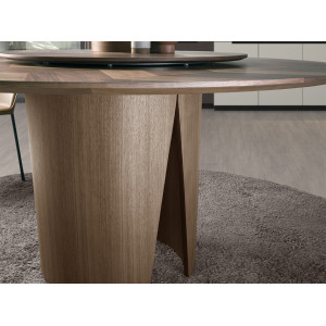 SOTILLO prémium kerek étkezőasztal - dió - 150cm