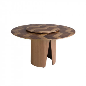 SOTILLO prémium kerek étkezőasztal - dió - 150cm